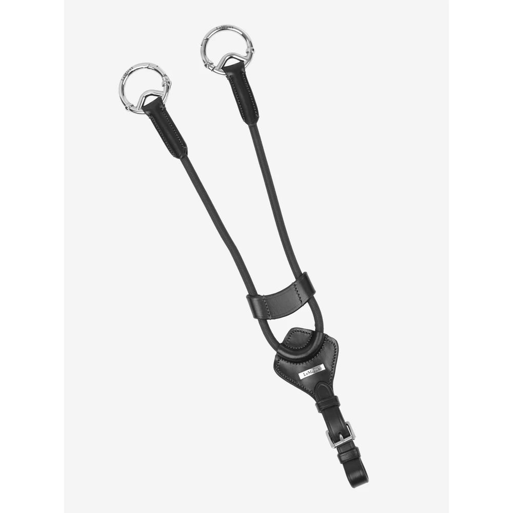 LeMieux Elasticated Martingale Attachment  - Black/Silver in Black/Silver