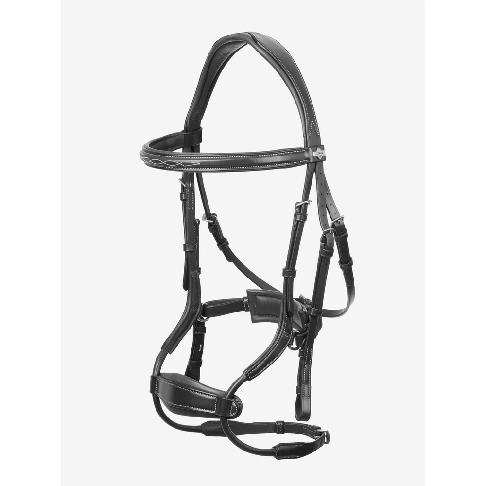 LeMieux Kudos Clear Arc Bridle  - Black/Silver in Black/Silver