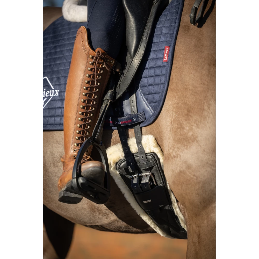 LeMieux Arika Simuwool Contoured Dressage Girth  - Black in Black