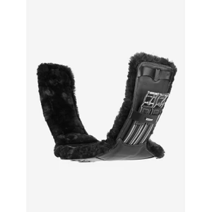 LeMieux Arika Simuwool Contoured Short Stud Girth  - Black in Black