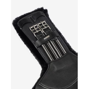 LeMieux Arika Simuwool Contoured Short Stud Girth  - Black in Black