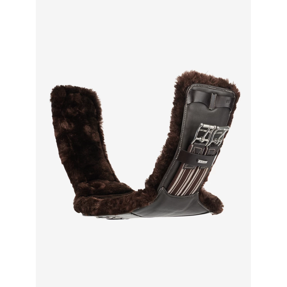 LeMieux Arika Simuwool Contoured Short Stud Girth  - Brown in Brown
