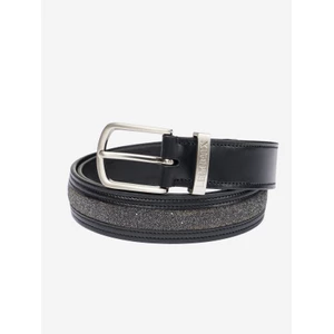 LeMieux Crystal Insert Belt  - Black in Black