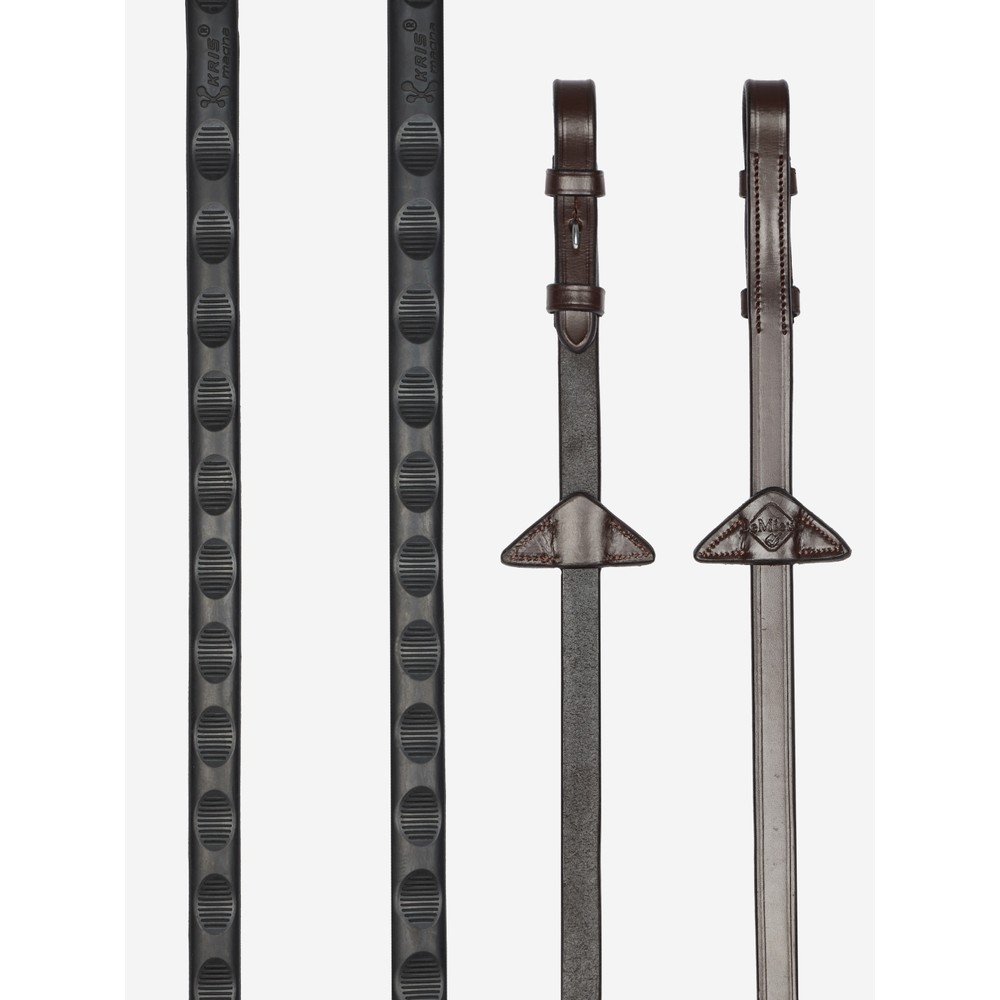 LeMieux Magna Grip Rubber Reins - Havana/Silver