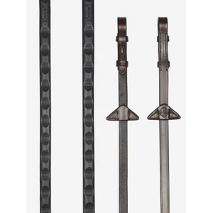 LeMieux Magna Grip Rubber Reins  - Havana/Silver 