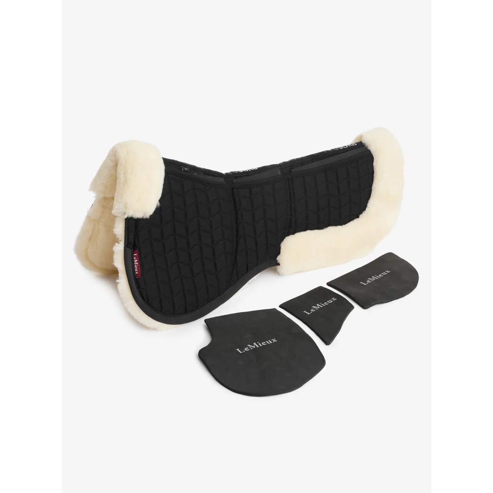 LeMieux Merino+ ProSorb 3 Pocket Half Pad  - Black/Natural in Black/Natural