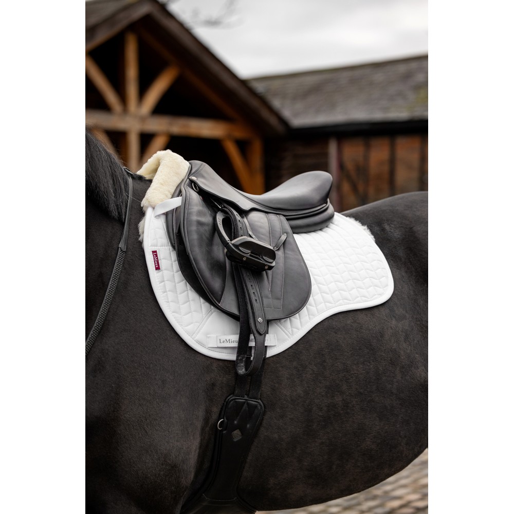 LeMieux Merino+ Half Lined GP Square - White/Natural