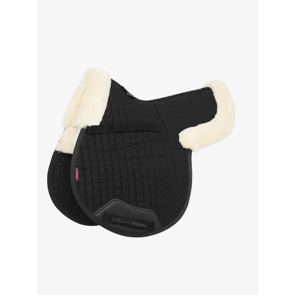 LeMieux Merino+ Half Lined GP Numnah  - Black/Natural in Black/Natural