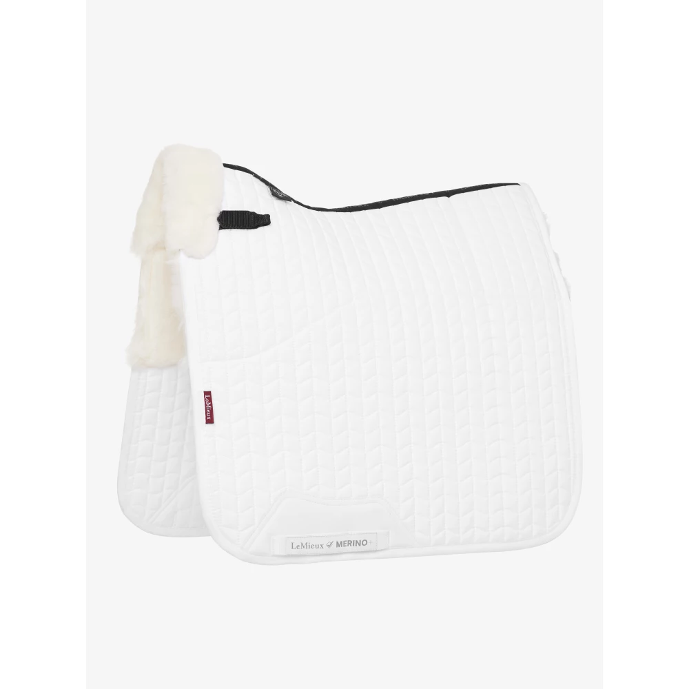 LeMieux Merino+ Half Lined Dressage Square  / - White in White