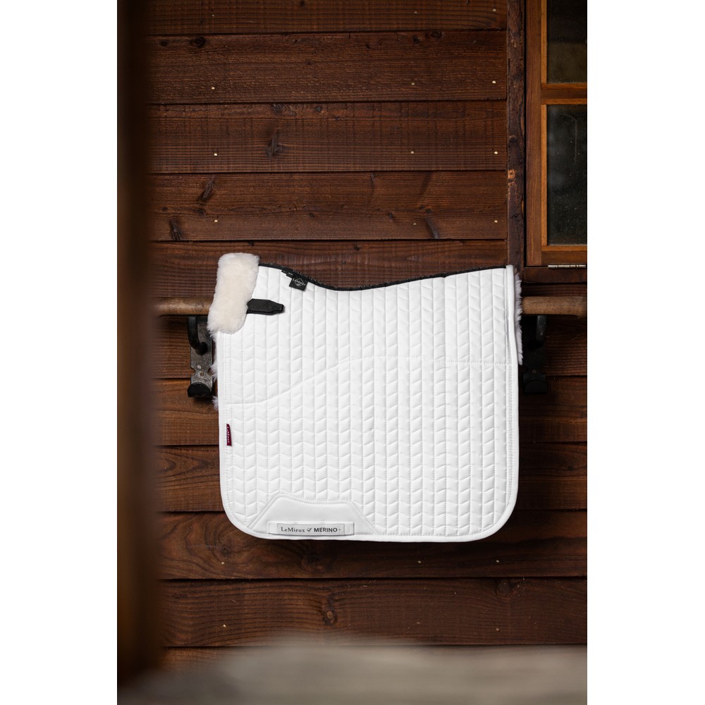 LeMieux Merino+ Half Lined Dressage Square / - White