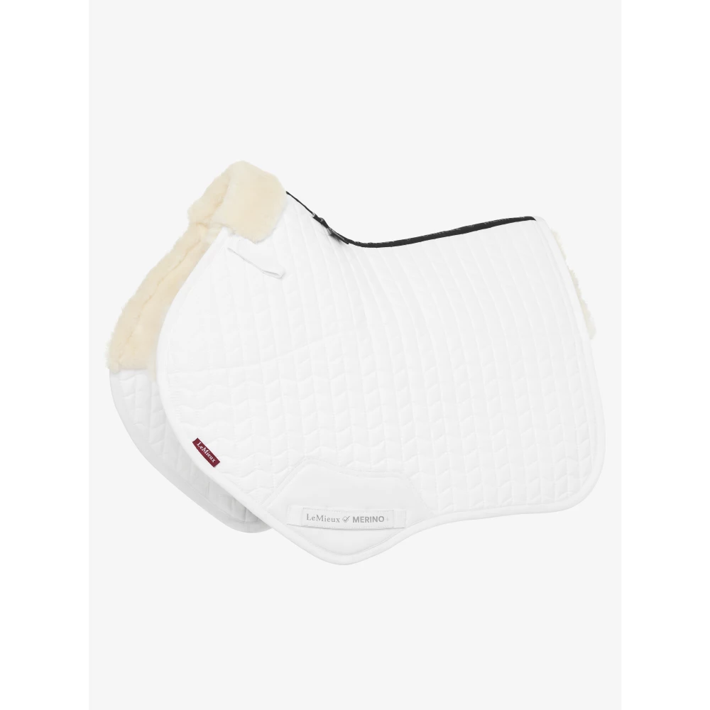 LeMieux Merino+ Half Lined Close Contact Square  - White/Natural in White/Natural