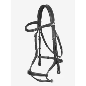 LeMieux Arika Adjustable Anatomic Noseband Bridle  - Black/Silver in Black/Silver