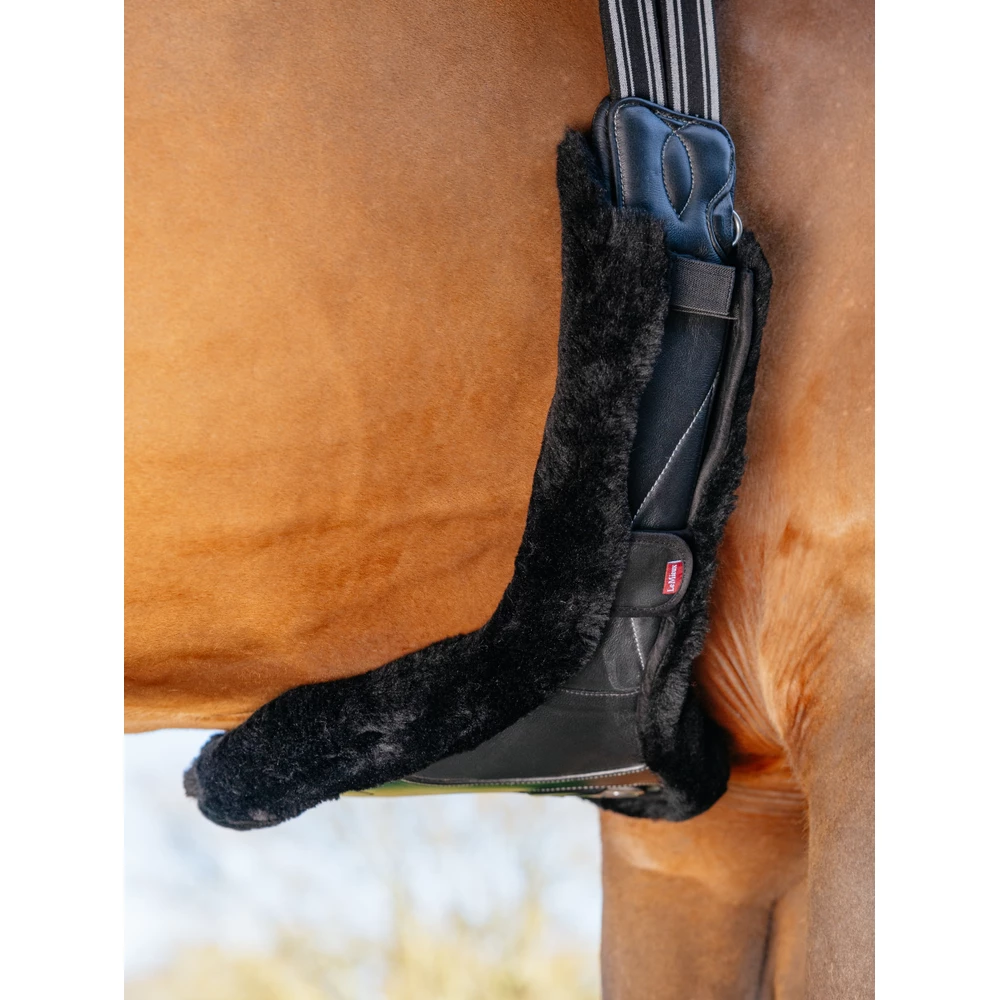LeMieux Merino+ Anatomic Long Stud Girth Cover  - Black in Black