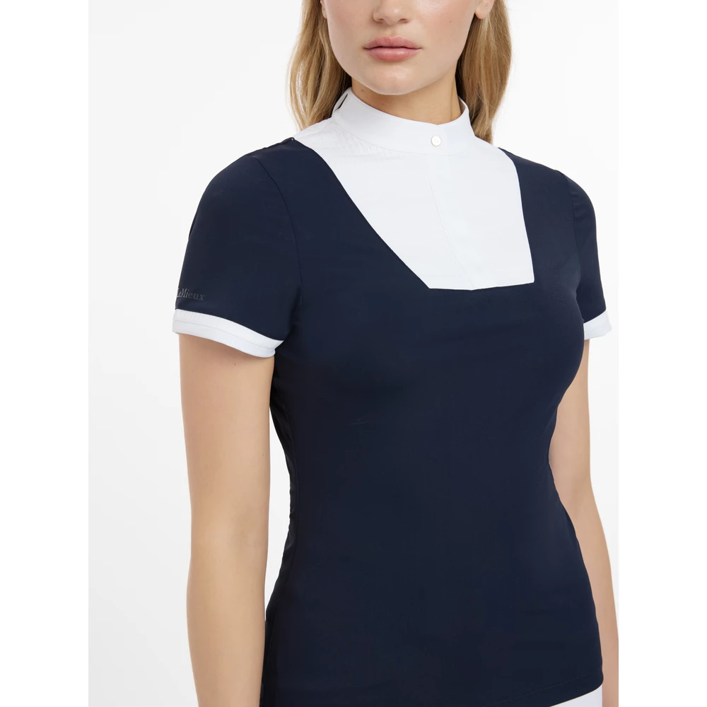 LeMieux Sophia Short Sleeve Show Shirt  - Navy in Navy