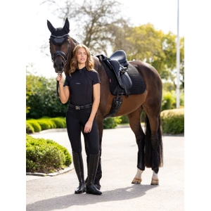 LeMieux Mia Mesh Short Sleeve Base Layer  - Black in Black