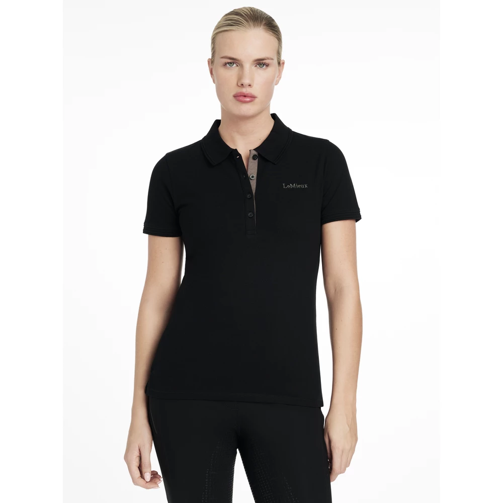 LeMieux Classique Polo Shirt  - Black in Black