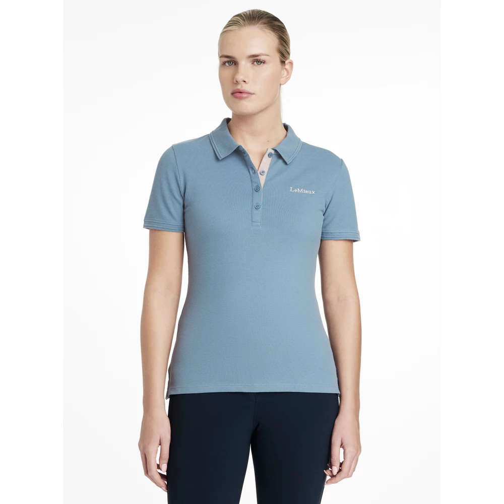 LeMieux Classique Polo Shirt  - Ice Blue in Ice Blue