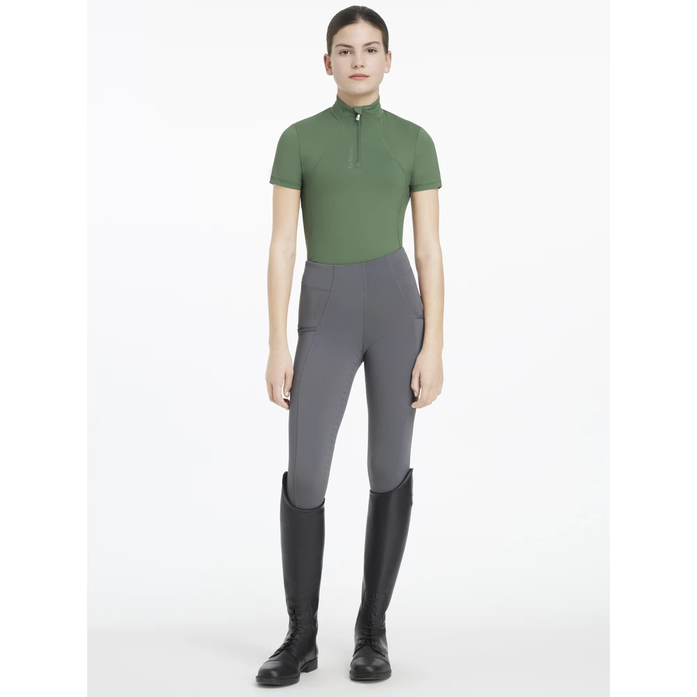 LeMieux Young Rider Classique Short Sleeve Base Layer  - Hunter Green in Hunter Green