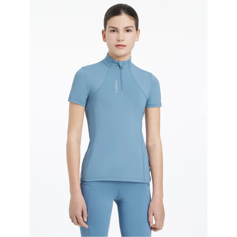 LeMieux Young Rider Classique Short Sleeve Base Layer  - Ice Blue in Ice Blue
