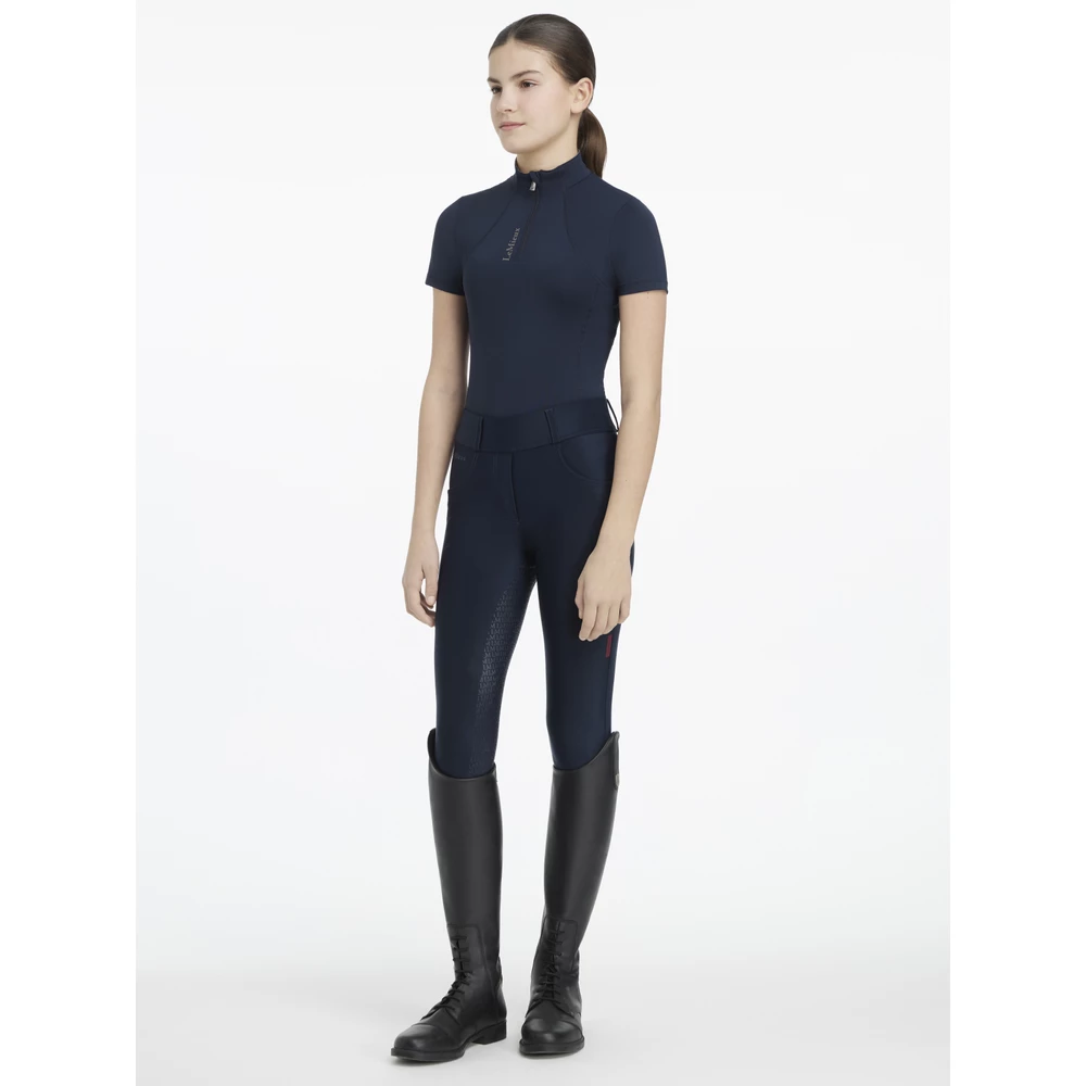 LeMieux Young Rider Classique Short Sleeve Base Layer  - Navy in Navy