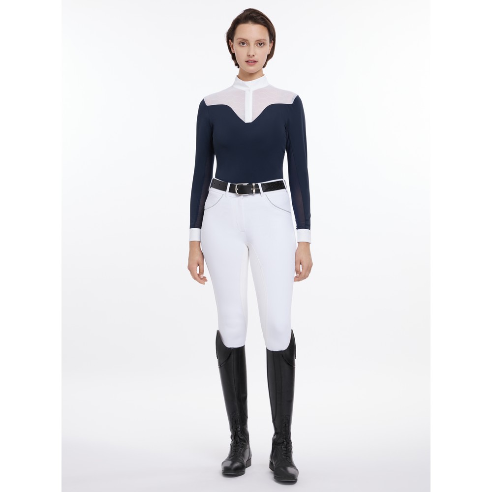 LeMieux Emily Long Sleeve Show Shirt - Navy