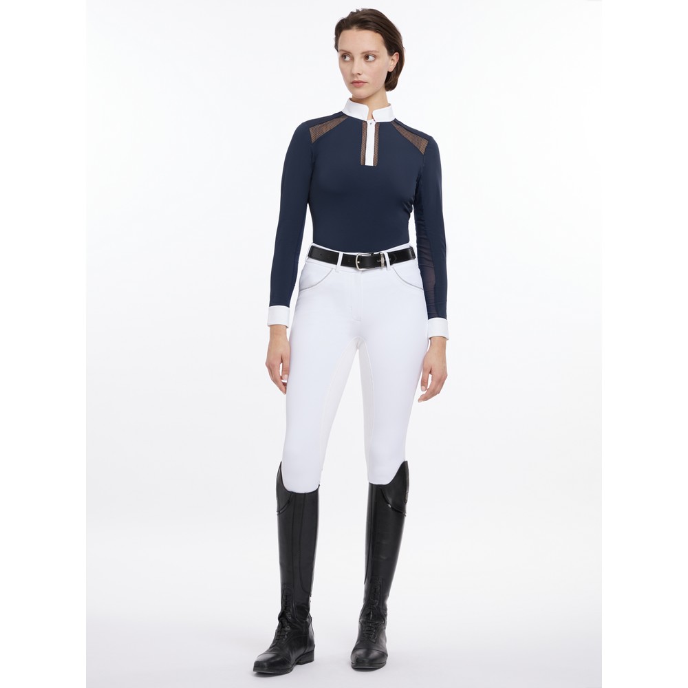 LeMieux Camille Long Sleeve Show Shirt - Navy