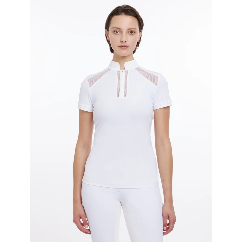 LeMieux Camille Short Sleeve Show Shirt  - White in White