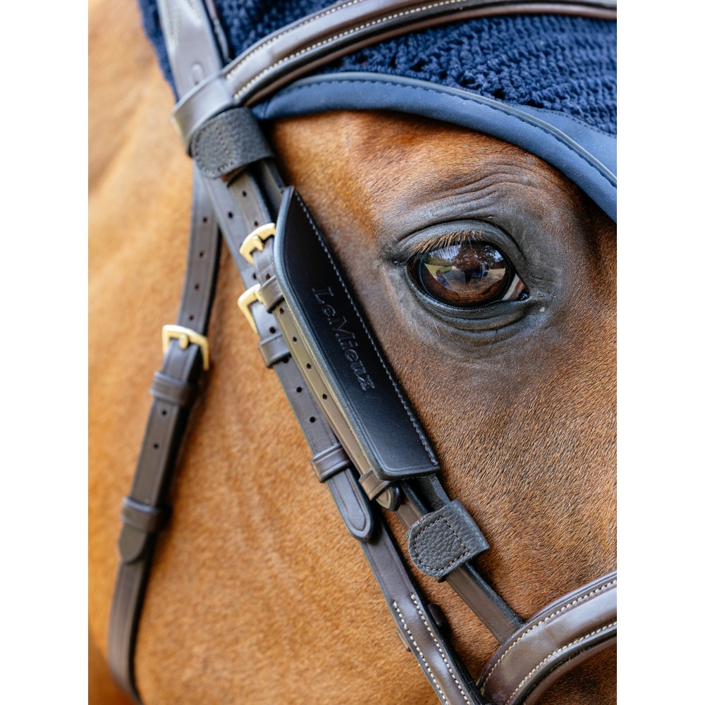 LeMieux Leather Bridle Blinkers - Brown