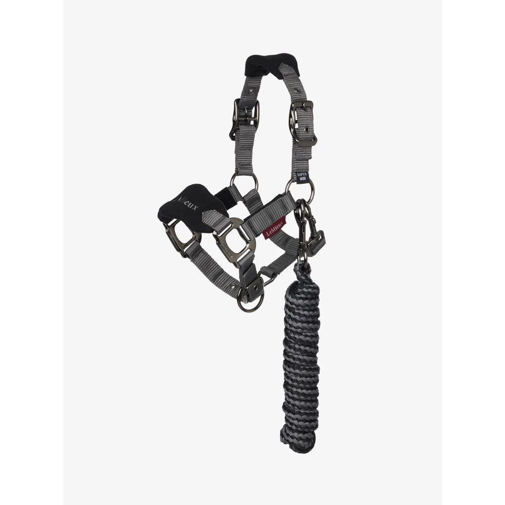 LeMieux Mini Vogue Headcollar & Leadrope  - Black in Black