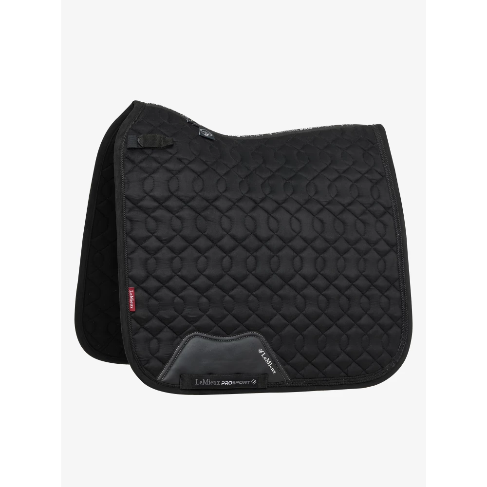 LeMieux Crystal Suede Dressage Square  - Black in Black
