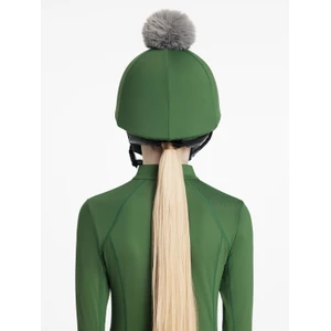 LeMieux Classique Pom Hat Silk  - Hunter Green in Hunter Green