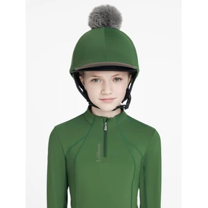 LeMieux Classique Pom Hat Silk  - Hunter Green in Hunter Green