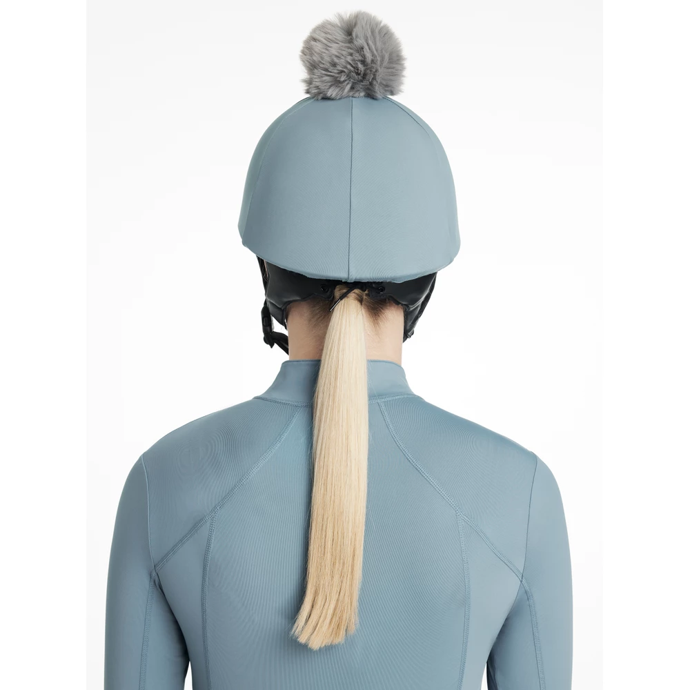 LeMieux Classique Pom Hat Silk  - Ice Blue in Ice Blue