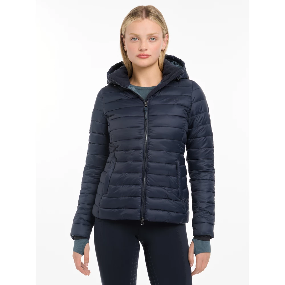 LeMieux Rose Hooded Puffer Jacket  - Navy in Navy