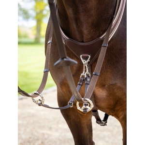 LeMieux Arika Elasticated Breastplate  - Havana/Silver 