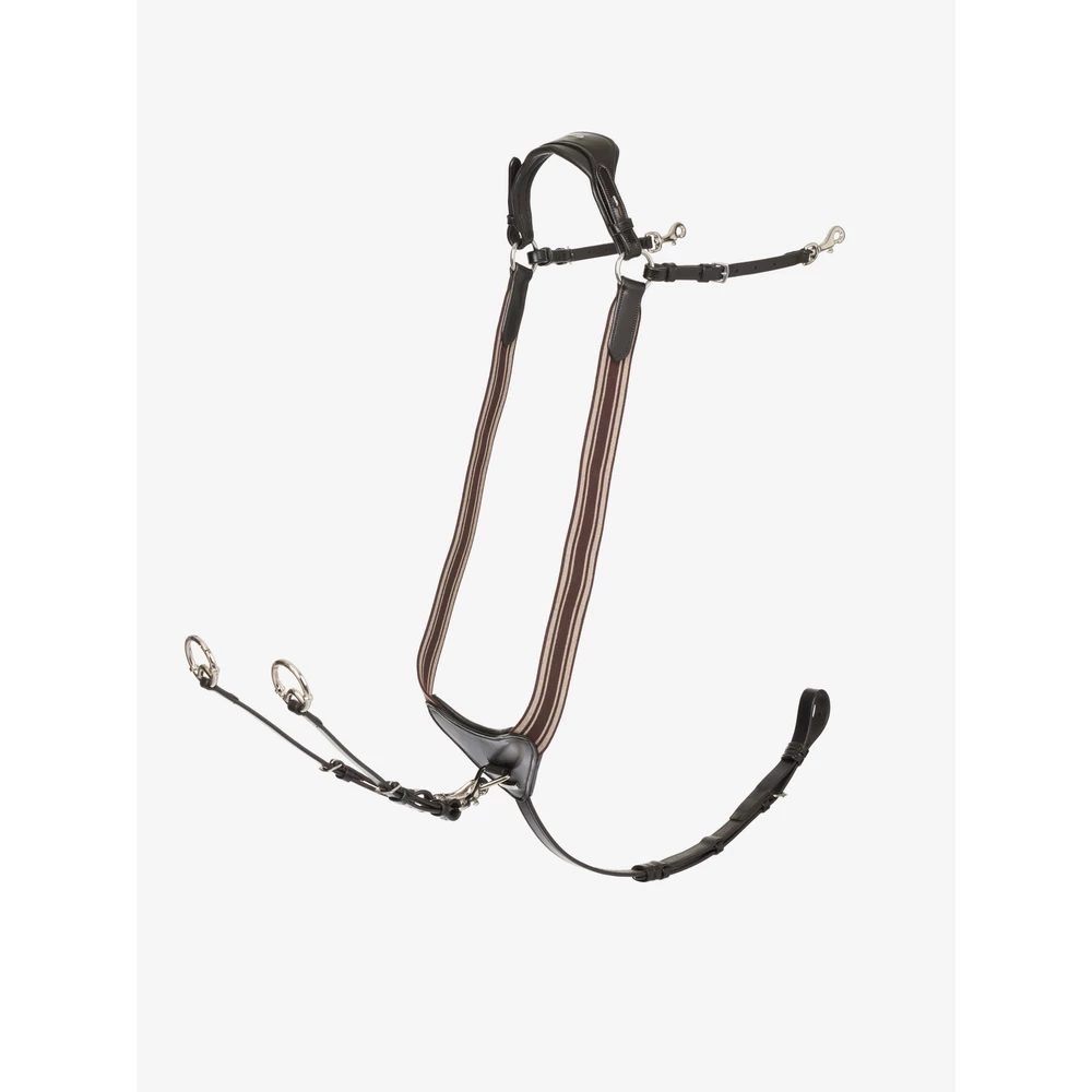 LeMieux Arika Elasticated Breastplate  - Havana/Silver in Havana/Silver