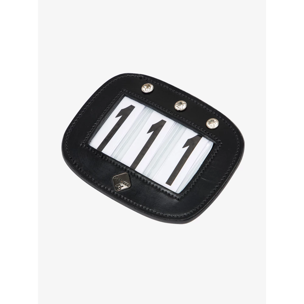 LeMieux Saddle Number Holder Diamante  - Black in Black
