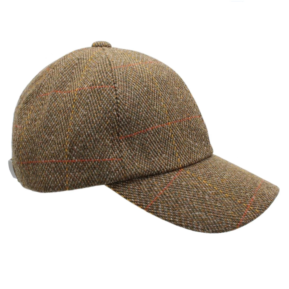 Heather Hats & Accessories Callow Derby Tweed Baseball Cap - Autumn Leaf in Autumn Leaf