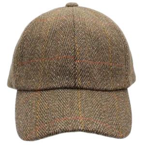 Heather Hats & Accessories Callow Derby Tweed Baseball Cap - Autumn Leaf in Autumn Leaf