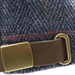 Heather Hats & Accessories Callow Derby Tweed Baseball Cap - Midnight Blue in Midnight Blue