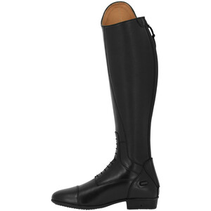 Equitheme Leather Lace-Up Tall Boots - Black in Black