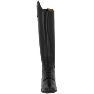 Equitheme Leather Lace-Up Tall Boots - Black in Black