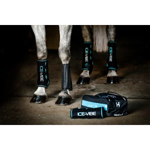 Horseware Ice-Vibe Ice - Vibe Leg Wrap - Black/Aqua in Black/Aqua