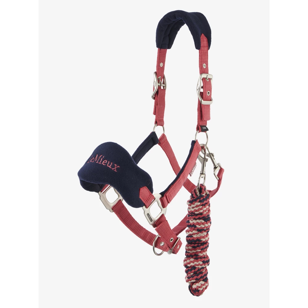 LeMieux Vogue Headcollar & Leadrope  - Cranberry in Cranberry