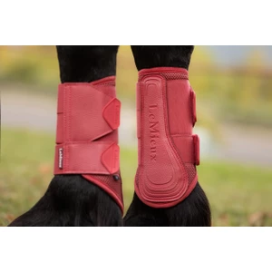 LeMieux Arika Mesh Brushing Boots  - Cranberry in Cranberry