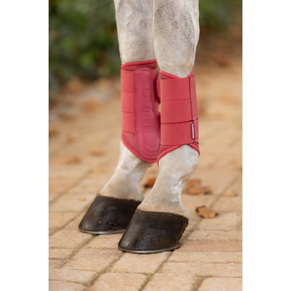 LeMieux Arika Mesh Brushing Boots - Cranberry