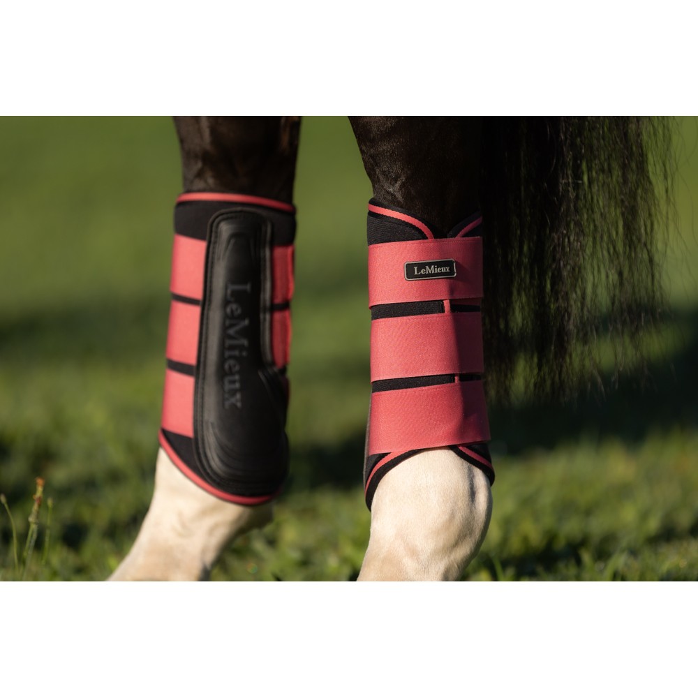 LeMieux Grafter Brushing Boots - Cranberry