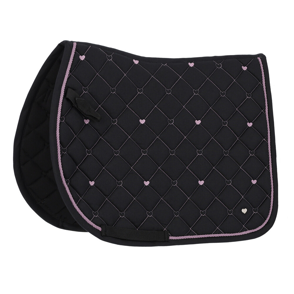 QHP Saddle pad Lize - Black/violet in Black/violet