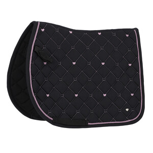 QHP Saddle pad Lize - Black/violet in Black/violet