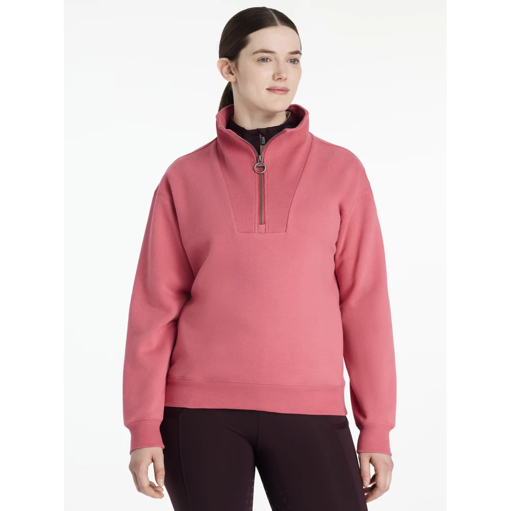 LeMieux Keira Quarter Zip Sweat  - Cranberry in Cranberry